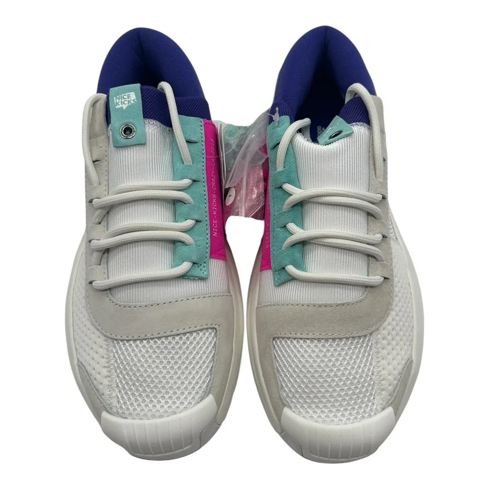 Adidas x Nice Kicks Crazy 1 ADV Shoes Men's Size 9.5 White Aqua‎ Sneakers DB1786